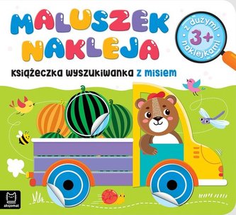 Maluszek nakleja Książeczka wyszukiwanka z misiem z dużymi naklejkami 3+