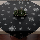 Ubrus SNOWFLAKE černá/stříbrná 85x85 cm Mybesthome