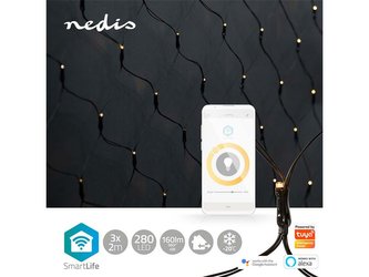 Smart LED vánoční řetěz NEDIS WIFILXN01W280 síť WiFi Tuya