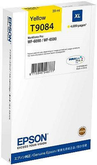 C13T908440 Inkoust pro Workforce Pro WF-6090, WF-6590 tiskárny, EPSON, žlutá, 4 tis. stran