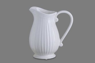 Džbán bílý s proužky