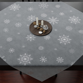 Ubrus SNOWFLAKE světle šedá 85x85 cm Mybesthome