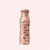 Forrest & Love Měděná lahev zaoblená s diamantovým ornamentem 600 ml