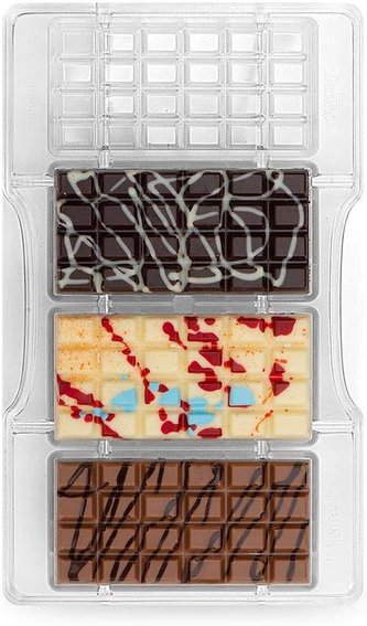 Polykarbonátová forma na čokoládu tabulka - Decora