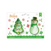 Vykrajovátko sněhulák a stromeček 8,5cm - Decora