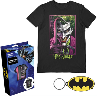 Pánské tričko s přívěskem DC Comics|Batman: Joker Crowbar (S) černá bavlna Pánské tričko s přívěskem DC Comics|Batman: Joker Crowbar (S) černá bavlna
