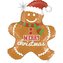 Nafukovací balónek vánoční Pan perníček - gingerman 79 cm - Grabo
