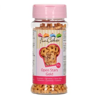 Cukrové hvězdičky zlaté 50g - FunCakes
