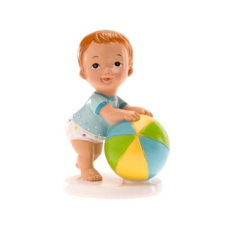 Figurka na dort chlapeček s míčem 10x7cm - Dekora