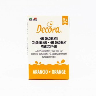 Gelová barva oranžová 28g - Decora