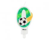 Svíčky na dort číslice 0 fotbal 7,8cm - Godan