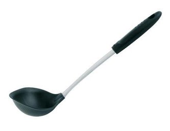 Naběračka kuchyňská – O 10 cm, nerez / plast – Black edition - Fissler