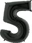 Foliová číslice - černá 5