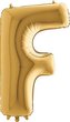 Foliové písmeno F zlaté 102 cm