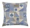 Polštářek EMA - patchwork modrý - 45x45 cm