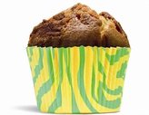 Papírový košíček na muffiny tyfrovaný zeleno žlutý
