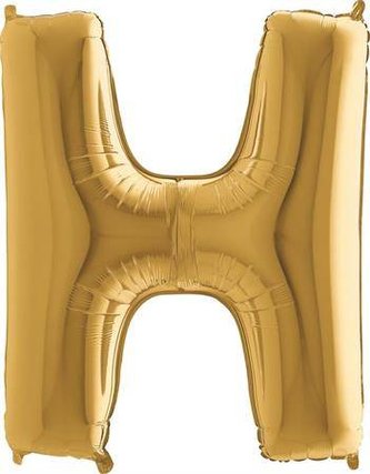 Foliové písmeno H zlaté 102 cm