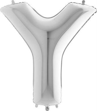 Foliové písmeno Y stříbrné 102 cm