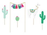 Zápich do dortu Lama a kaktus 9-20cm - PartyDeco