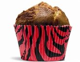 Papírový košíček na muffiny tygrovaný červeno černý