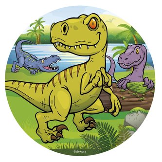 Jedlý papír na dort 16cm Dinosaurus - Dekora