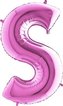 Nafukovací balónek písmeno S růžové 102 cm - Grabo