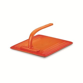 Casterra litinové těžítko na maso 20x20cm červené - Korkmaz