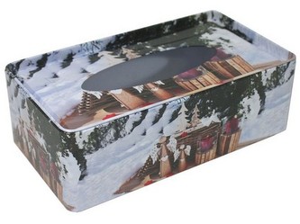 krabička na tissue plechová 27x11,5x7cm ANDĚLÉ