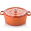 Litinový hrnec 20cm oranžový - Silver