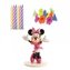 Dekorace na dort - Minnie Mouse a svíčky 7 cm