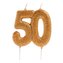 Dortová svíčka zlatá číslo 50 - Dekora