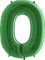 Nafukovací balónek číslo 0 zelený 102cm extra velký - Grabo