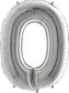 Nafukovací balónek číslo 0 holografický 102cm extra velký - Grabo