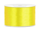 Saténová žlutá stuha 38mm/25m - PartyDeco