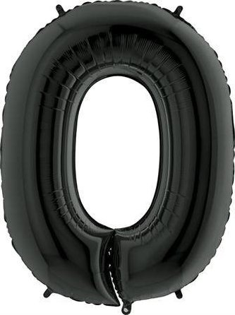 Foliová číslice - černá 0