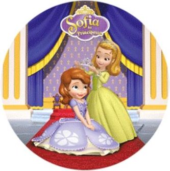 Jedlý papír princezna Sofia a korunka 21cm - Modecor