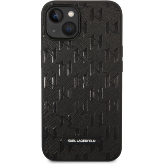 Karl Lagerfeld Saffiano Monogram kryt iPhone 14 černý