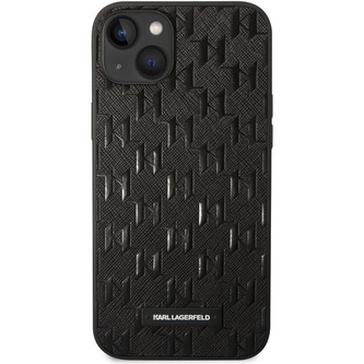 Karl Lagerfeld Saffiano Monogram kryt iPhone 14 Plus černý