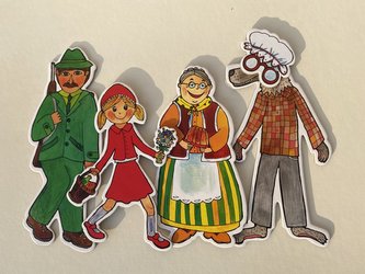 Marionetino - Loutkový balíček bez tyček - Červená karkulka Marionetino - Loutkový balíček bez tyček - Červená karkulka