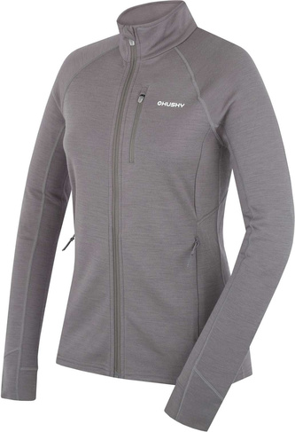 Dámská mikina z merino vlny Alou L grey green - XXL