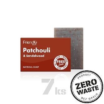 Friendly Soap přírodní mýdlo pačuli a santalové dřevo 7ks zero waste balení