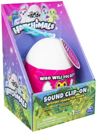 Hatchimals plyšový s klipem v krabičce