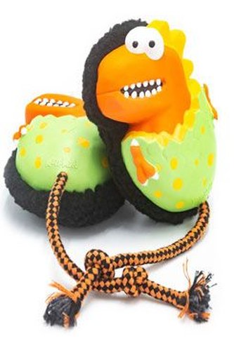 Hračka pes Max&Molly Otto the Dino latex s lanem