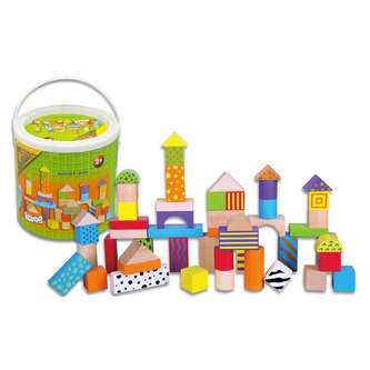 BABU dřevěná hračka - Kostky 50 ks