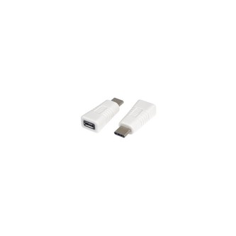 PremiumCord Adaptér USB-C konektor male - micro USB 2.0/female, bílá