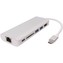 PremiumCord Převodník USB-C 3.1 na HDMI + RJ45 + 2xUSB3.0 + SD card + PD charge