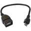 PremiumCord kabelová redukce USB A samice-Micro USB samec 20cm