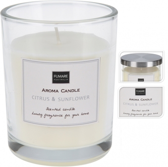 Vonná svíce ve skle 9,8x8 cm Citrus a sunflower