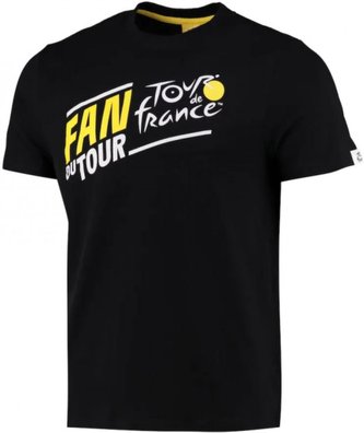 Pánské tričko Tour de France: Vedoucí jezdec (2XL) černá bavlna