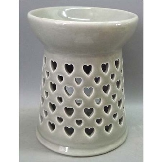 Aroma lampa, porcelánová. Šedivá barva.